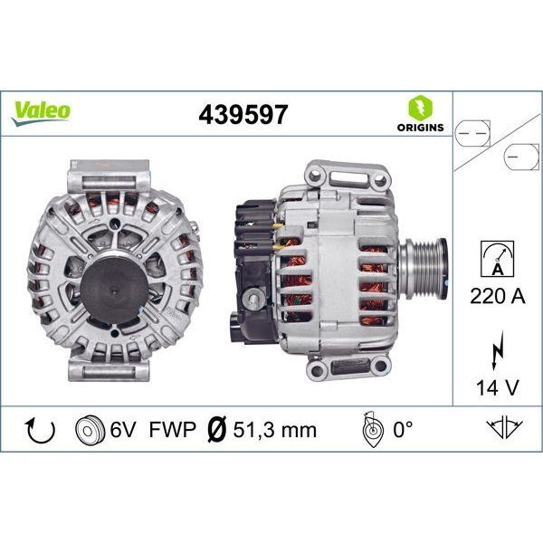 VALEO ALTERNATÖR MERCEDESSPRINTER CDI (­A6461540802)