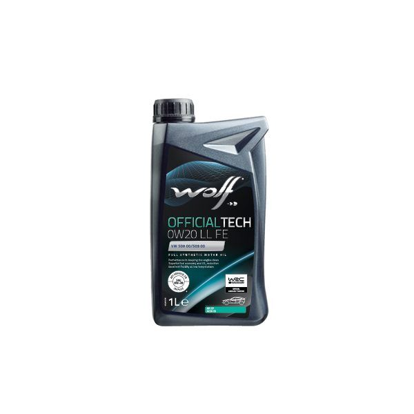 WOLF 0W20 LL C5/C6 MOTOR YAĞI HYBRİD-DİZEL-BENZİNLİ VW.508.00-509.00 PORCHE C20 YEŞİL 1L (G052577M2)