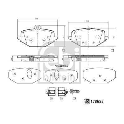 FEBI FREN BALATASI W167 GLE-GLS ARKA (A0004202106)