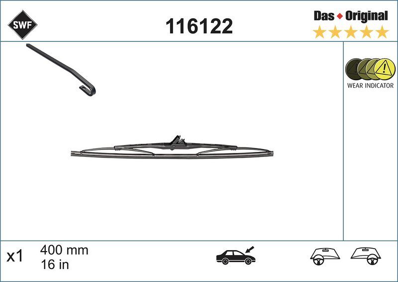 SWF SİLECEK 40 CM 163 ML / T4 ARKA / DİSCOVERY II-III / BMW 3 (A1638200545)