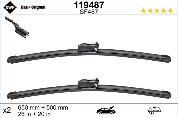 SWF SİLECEK SÜPÜRGESİ 650/500 MM ÖN TAKIM X3 07/17> X4 04/18> (61617469820)