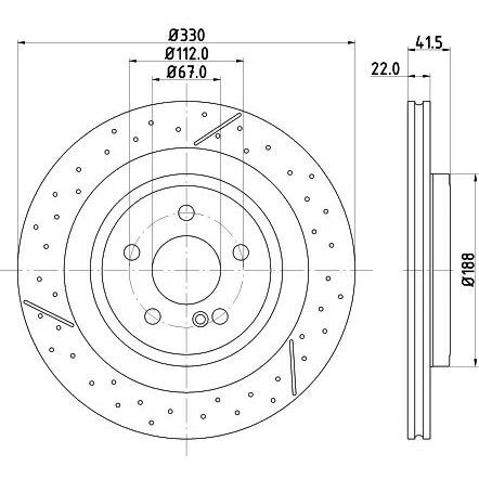 HELLA PAGID ARKA FREN DİSKİ. W176-R172-C117-X117. (A1724230112)