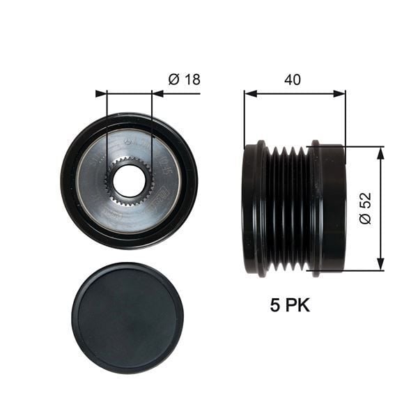 GATES ALTERNATÖR KASNAĞI M270 (A2701550315)
