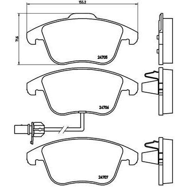 BREMBO FREN BALATASI ÖN A4/A5 08> (8K0698151A)