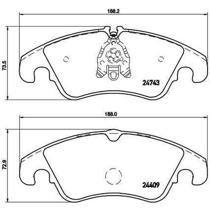 BREMBO FREN BALATASI ÖN A4/A5/A6 08> (8K0698151C)