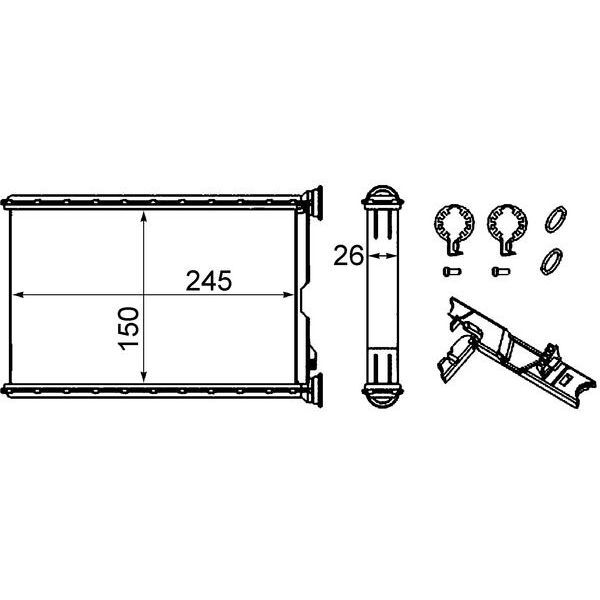 BEHR KALORİFER RADYATÖRÜ E87 / E90 / E93 (64119128953)