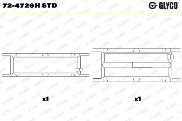 GLYCO ANA YATAK STD. M651. W204-212-SPRINTER-VİTO. ( KEP ) (A6510330401)