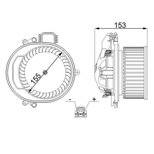 BEHR KALORIFER MOTORU F20-30-32 (64119350395)