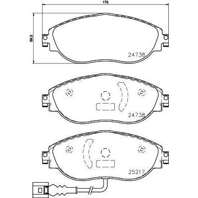 BREMBO ÖN FREN BALATASI. ARTEON-GOLF-PASSAT-TIGUAN (8V0698151C)