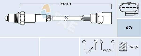 FAE LAMBDA SENSÖRÜ ARKA GOLF A3 13>1,2/1,4 TSI -TFSI (04E906262A)