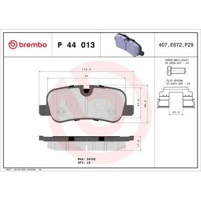BREMBO FREN BALATASI ARKA RANGE ROVER SPORT (LR021316)