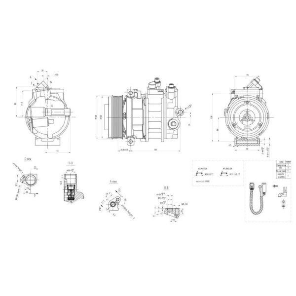 DENSO KLİMA KOMPRESÖRÜ 203/204/209/211 (A0012305511)