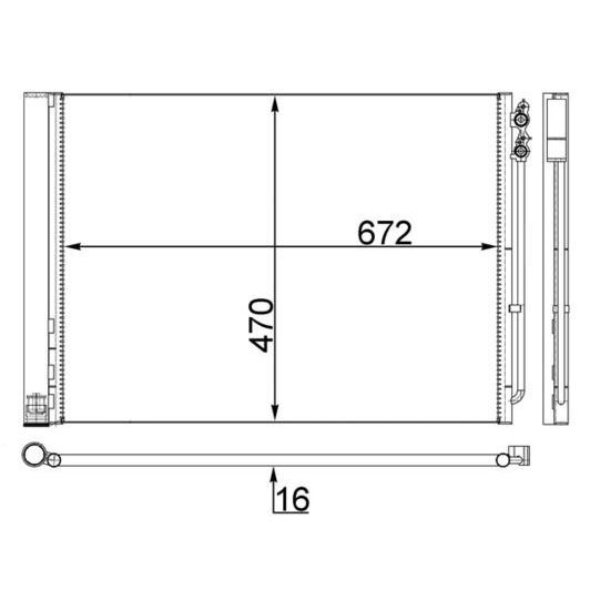 BEHR KLİMA RADYATÖRÜ F01/F02/F03/F04/F06/F07/F10/F11 (64509255983)