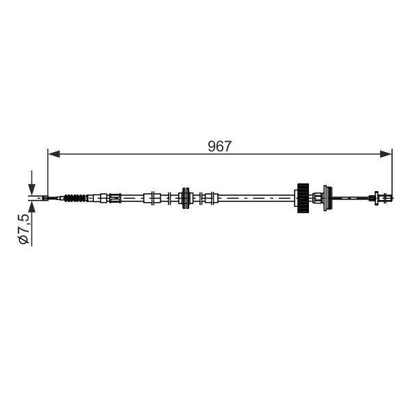 BOSCH EL FREN TELİ ARKA SOL M57/E70/E71 (34436772103)