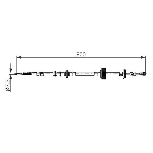 BOSCH EL FREN TELİ ARKA SAĞ N57/N62/E70/E71 (34436772104)