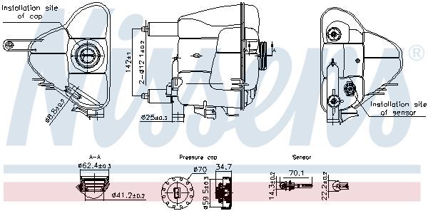 NISSENS RADYATÖR YEDEK SU DEPOSU W171 (A1715000049)