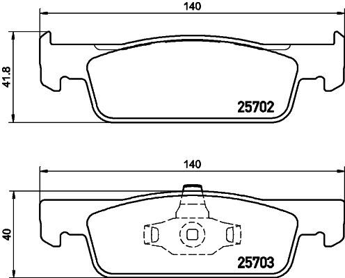 HELLA PAGID ÖN FREN BALATASI. FORFOUR/FORTWO SMART 14> (A4534211400)