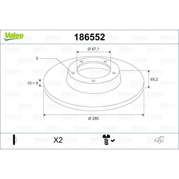 VALEO ARKA FREN DİSKİ. W638. 1996-03... (A6384230112)