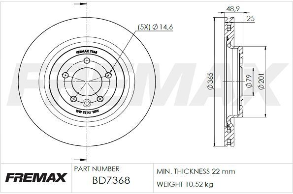 FREMAX ARKA FREN DİSKİ. SPORT. 2014->. (LR033303)