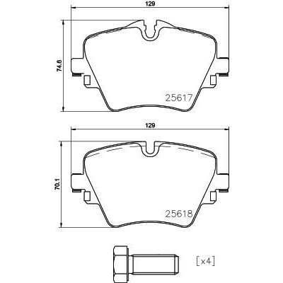 BREMBO FREN BALATASI ÖN G01/G20/G30/F40/F45/F48 (34106860019)