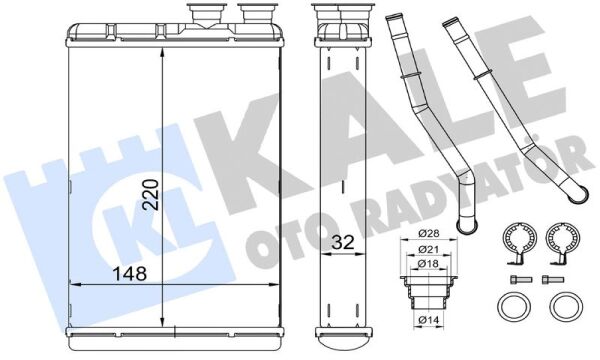 KALE KALORIFER RADYATÖRÜ G30-G31-G32-G11-G12-G14-G15-G16 17> (64119361712)