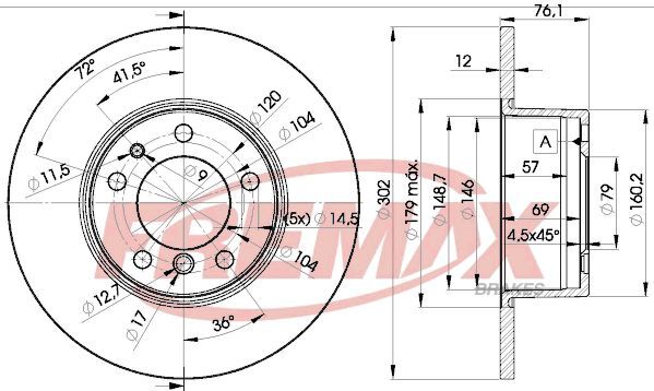 FREMAX ÖN FREN DİSKİ. E34. DÜZ. (34111161693)