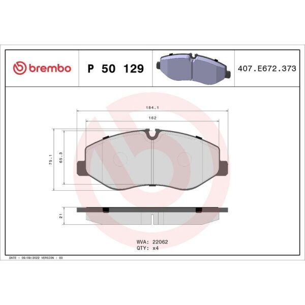 BREMBO ÖN FREN BALATASI. W447. VITO 2014-> (A4474200220)