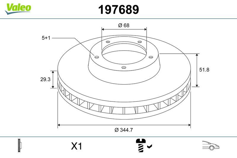 VALEO ÖN DİSK A4/A5 08> (8K0615301M)