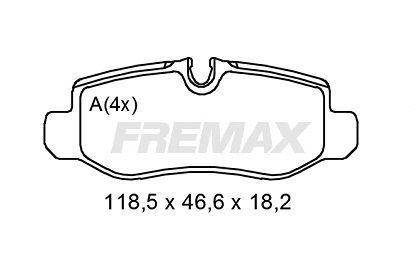 FREMAX ARKA FREN BALATASI. W447. YM. VİTO. (A4474200320)