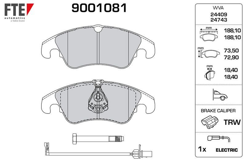 FTE FREN BALATASI A4/A5/A6 08> ÖN (8K0698151B)