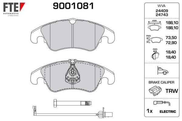 FTE FREN BALATASI A4/A5/A6 08> ÖN (8K0698151B)