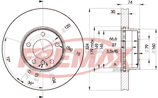 FREMAX ÖN FREN DİSKİ. E39... (34116767059)