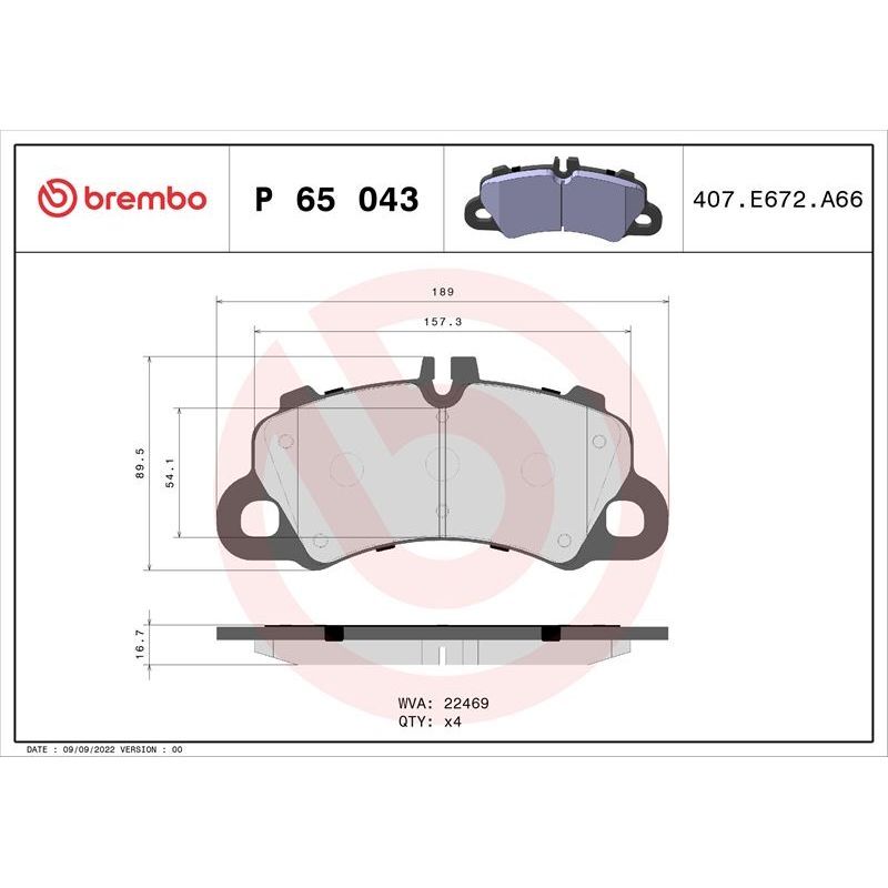 BREMBO ÖN FREN BALATASI MACAN 95B 14> (9Y0698151AR)