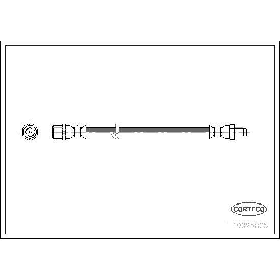CORTECO ARKA FREN HORTUMU. W140-170-202-203-210. W901-902-903-904. ( 28 CM ) (A2104280035)