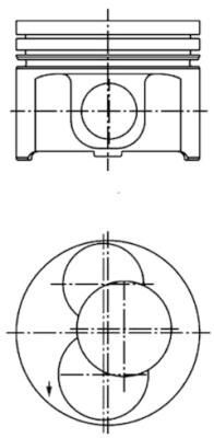 KOLBENSCHMIDT PİSTON 79,50 MM (STD) 3.4 SİL. CADDY II/AQM/AYQ 1.9 SDI (038107065CL)