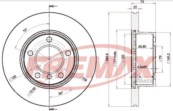 FREMAX ÖN FREN DİSKİ. E87-F20-F22-F23... (34116854996)