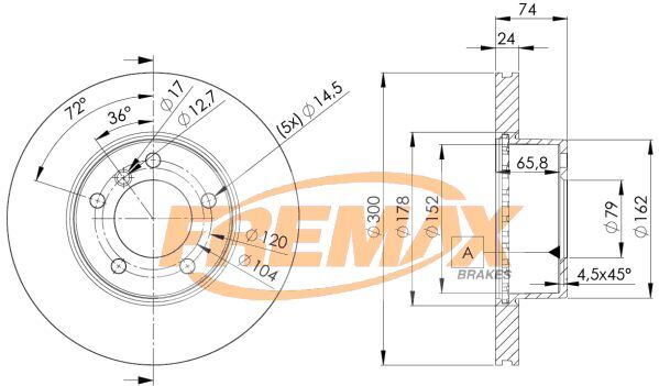 FREMAX ÖN FREN DİSKİ. E87-E90-E92. LCI... (34116854998)
