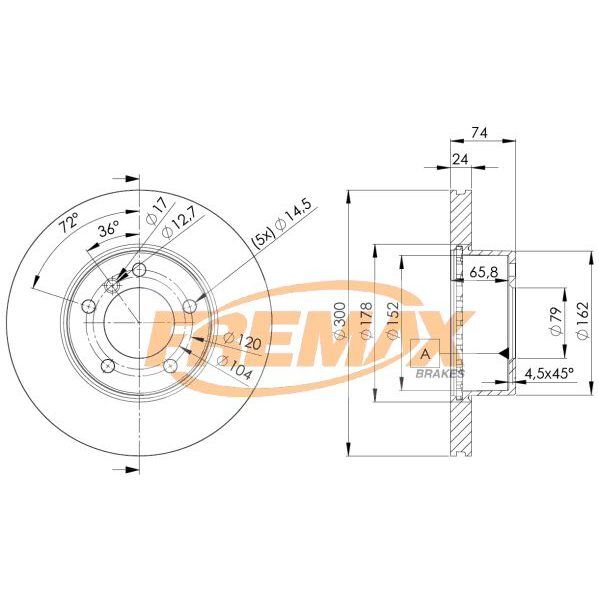 FREMAX ÖN FREN DİSKİ. E87-E90-E92. LCI... (34116854998)