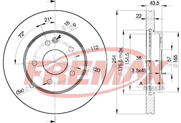 FREMAX ÖN FREN DİSKİ. W202 HAVALI... (A2024210912)