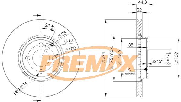 FREMAX ÖN FREN DİSKİ. R55-R56-R58-R59... (34116858652)