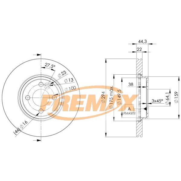 FREMAX ÖN FREN DİSKİ. R55-R56-R58-R59... (34116858652)