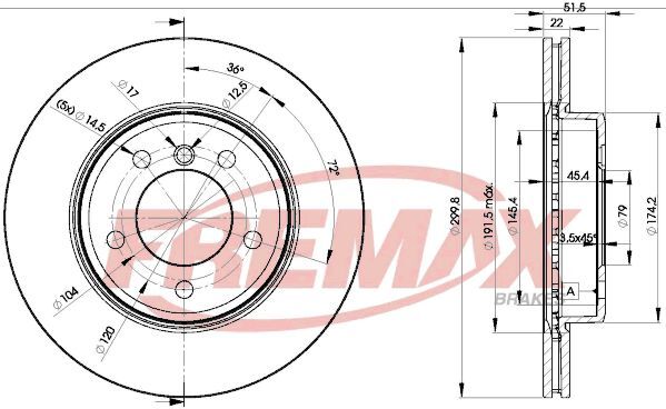 FREMAX ÖN FREN DİSKİ. E36-E46-E85. (34116864058)