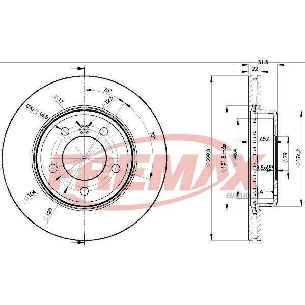 FREMAX ÖN FREN DİSKİ. E36-E46-E85. (34116864058)