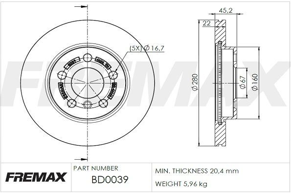 FREMAX ÖN FREN DİSKİ. F45-F54-F55-F56-F57... (34116866295)
