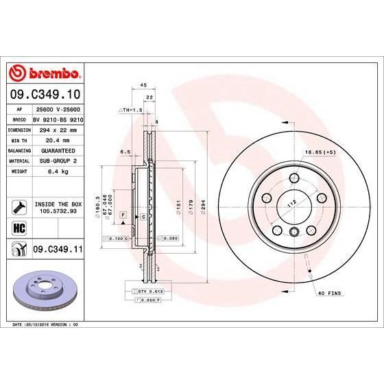 BREMBO FREN DİSKİ ÖN F45/F46/F56 (34116866297)