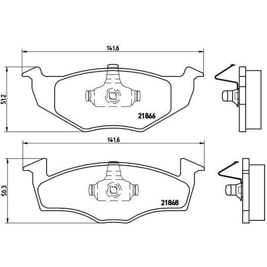 BREMBO ÖN FREN BALATASI. POLO 94> (6N0698151C)