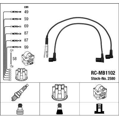 NGK BUJİ KABLOSU M110-W126/W460 (A1101507018)