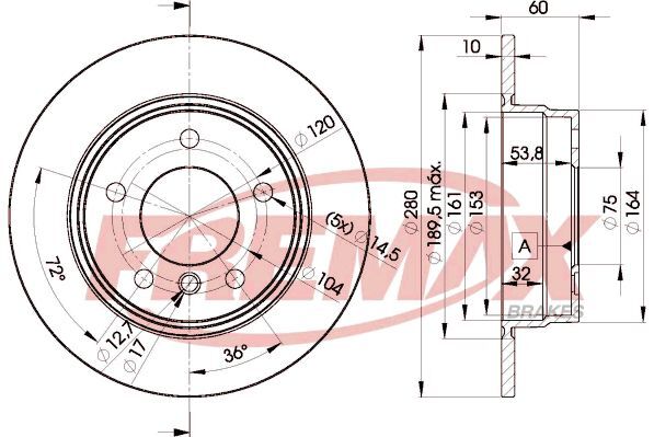 FREMAX ARKA FREN DİSKİ. E36-E46. (34211165457)