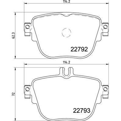 BREMBO ARKA FREN BALATASI. W213-238-257. 2017- (A0004206200)