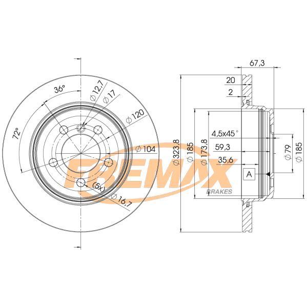 FREMAX ARKA FREN DİSKİ. E65-E66. (34211166127)